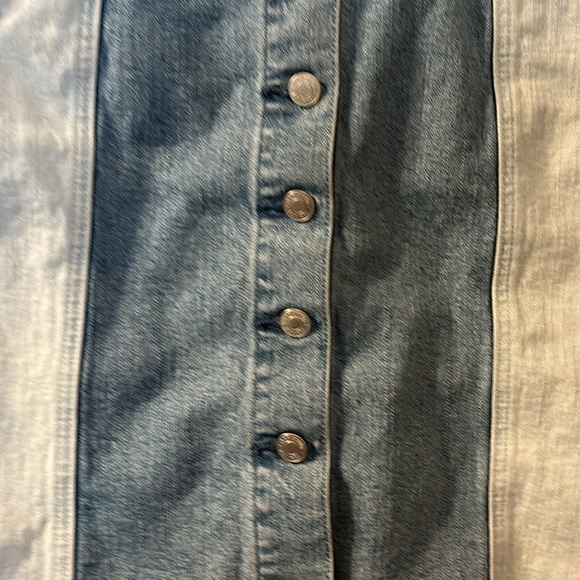 Gap denim multi color denim button front skirt size 27 - Picture 2 of 6